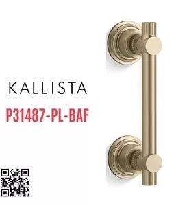 Tay nắm cửa kính phòng tắm màu vàng Kallista P31487-PL-BAF