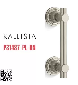 Tay nắm cửa kính phòng tắm màu Nickel Kallista P31487-PL-BN