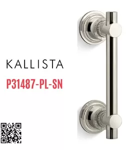 Tay nắm cửa kính phòng tắm màu Nickel Kallista P31487-PL-SN