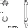 Tay nắm cửa kính phòng tắm màu Chrome Kallista P31487-PL-CP