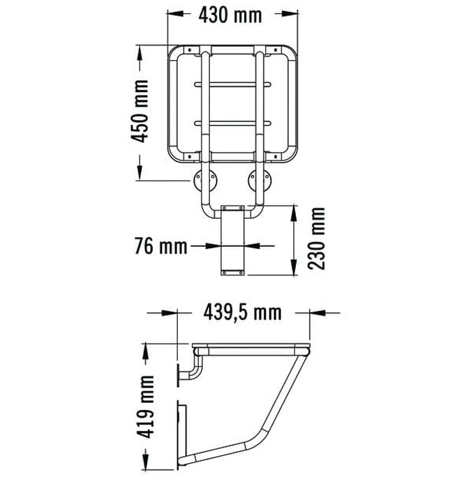 Ghế ngồi tắm gập Mediclinics AM0100