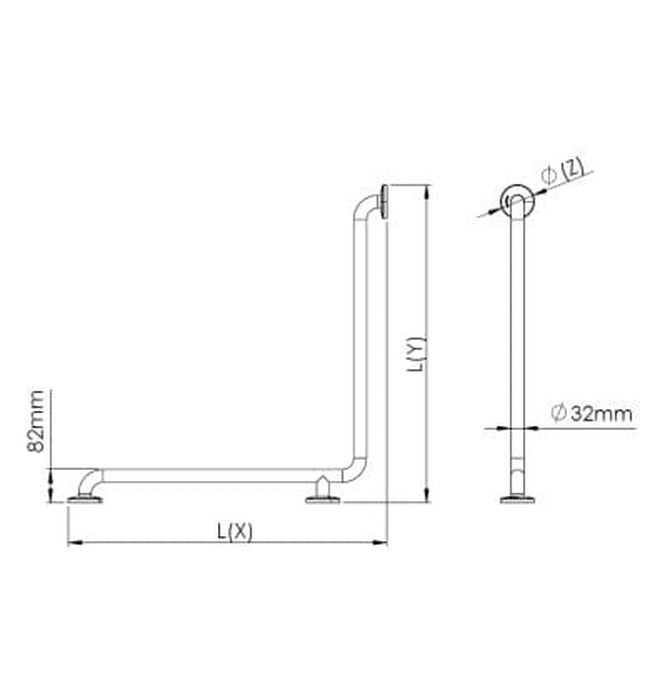 Thanh vịn đặt góc Tây Ban Nha Mediclinics BD2700B