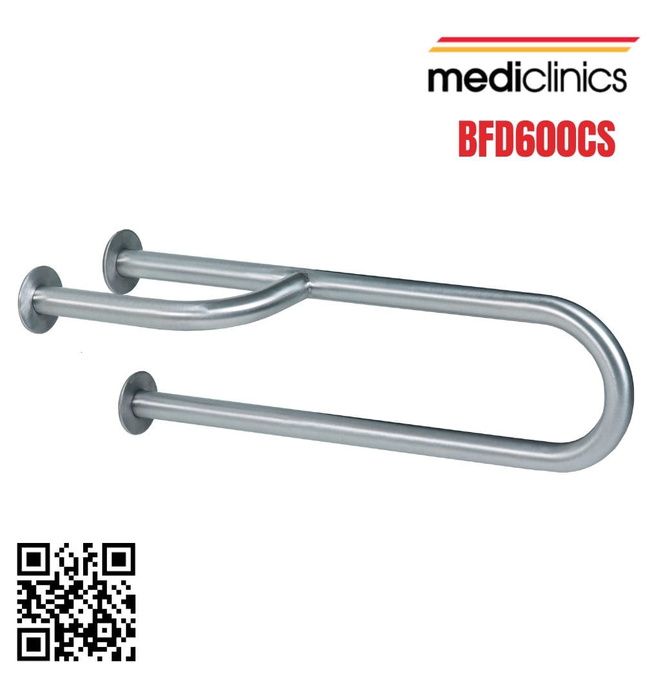 Thanh vịn bên trái gắn tường có 3 điểm tựa Mediclinics BFD600CS