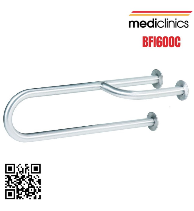 Thanh vịn bên trái gắn tường có 3 điểm tựa Mediclinics BFI600C