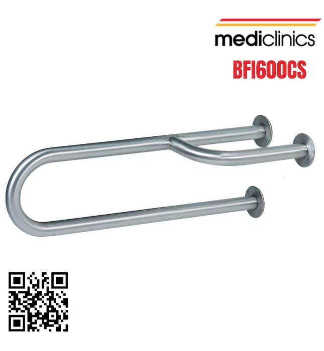 Thanh vịn bên trái gắn tường có 3 điểm tựa Mediclinics BFI600CS