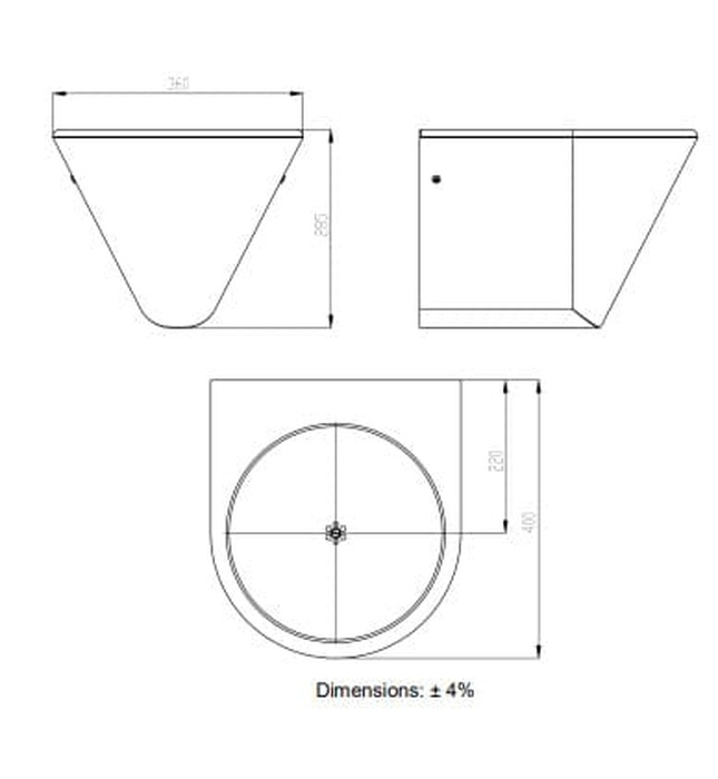 Chậu rửa liền khối bằng thép Tay Ban Nha Mediclinics SNLM56CS