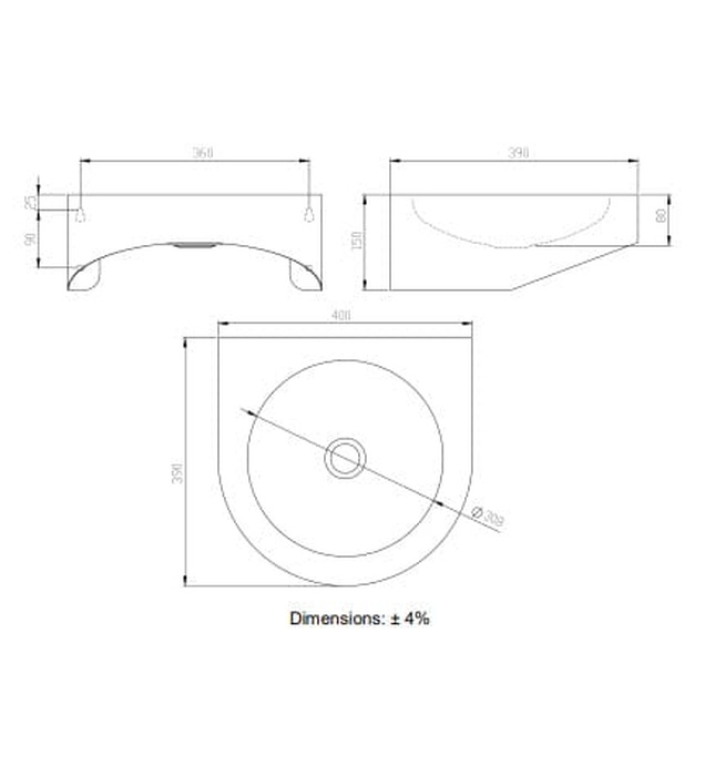 Chậu rửa liền khối bằng thép Tay Ban Nha Mediclinics SNLM58CS