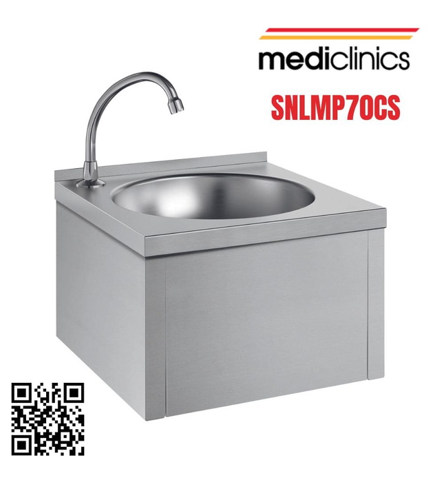 Chậu rửa tay hoạt động bằng đầu gối bằng thép Mediclinics SNLMP70CS