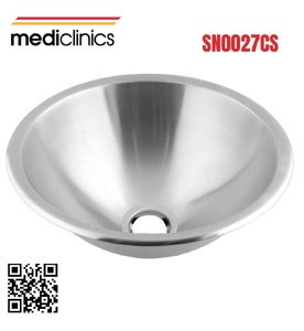 Chậu rửa tròn âm bàn bằng thép Mediclinics SN0027CS