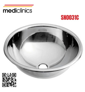Chậu rửa tròn âm bàn bằng thép Mediclinics SN0031C
