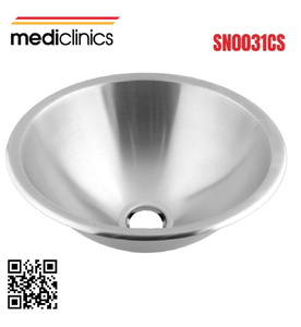 Chậu rửa tròn âm bàn bằng thép Mediclinics SN0031CS