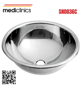 Chậu rửa tròn âm bàn bằng thép Mediclinics SN0036C