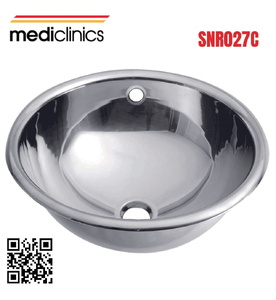 Chậu rửa tròn âm bàn bằng thép Mediclinics SNR027C