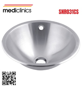 Chậu rửa tròn âm bàn bằng thép Mediclinics SNR031CS