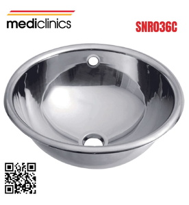 Chậu rửa tròn âm bàn bằng thép Mediclinics SNR036C