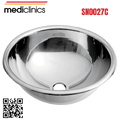 Chậu rửa tròn âm bàn bằng thép Mediclinics SN0027C