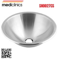 Chậu rửa tròn âm bàn bằng thép Mediclinics SN0027CS