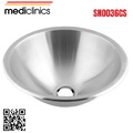 Chậu rửa tròn âm bàn bằng thép Mediclinics SN0036CS