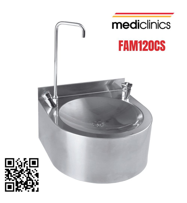 Bồn nước uống gắn tường bằng thép Mediclinics FAM120CS