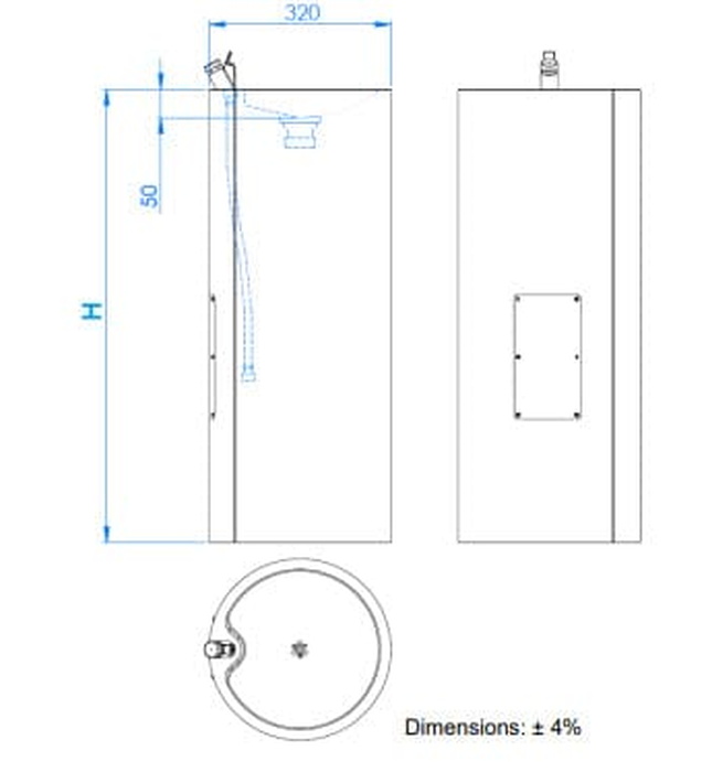 Tháp uống nước công cộng thép Mediclinics FA0220CS