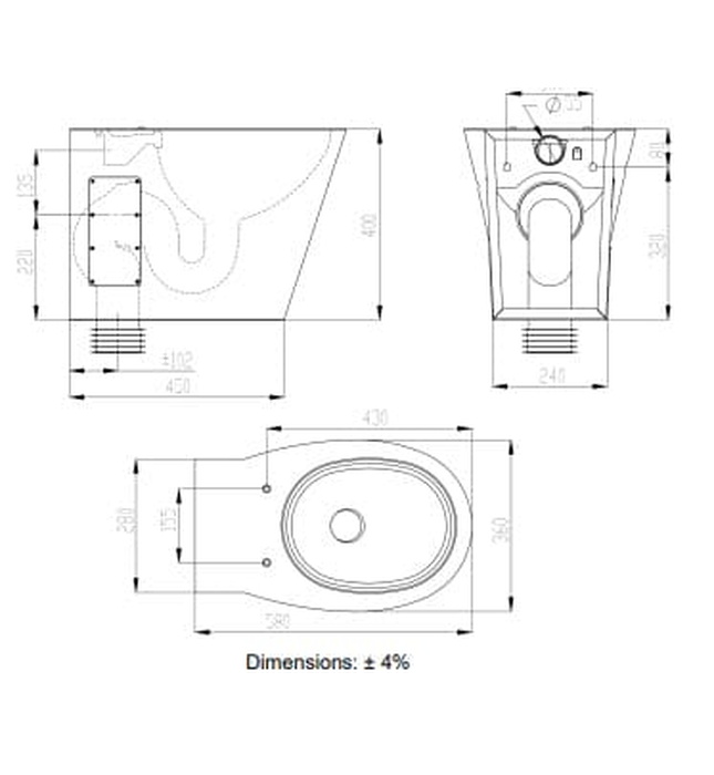 Bồn Đặt Sàn Bằng Thép Không Ghỉ Mediclinics SN0125CS