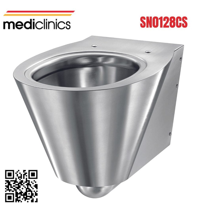 Bồn cầu gắn tường bằng thép Mediclinics SN0128CS