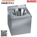 Chậu rửa treo tường có bát tròn dập bằng thép Mediclinics SNLM35CS