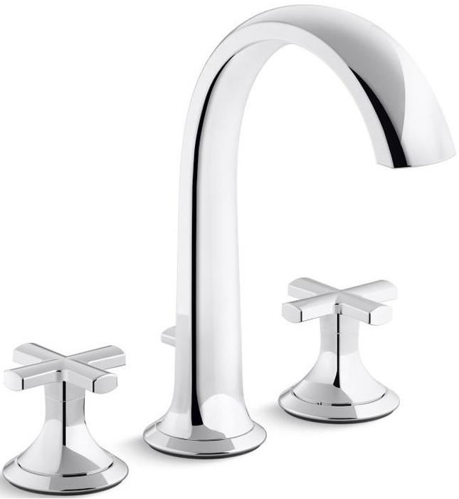 Vòi bồn tắm thân cao nóng lạnh Nickel Kallista P25003-CR-SN