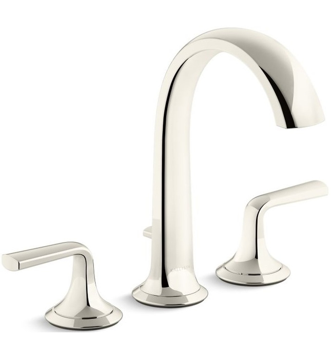 Vòi bồn tắm thân cao nóng lạnh vàng Kallista P25003-LV-BAF