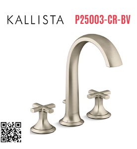Vòi bồn tắm thân cao nóng lạnh Bronze Kallista P25003-CR-BV