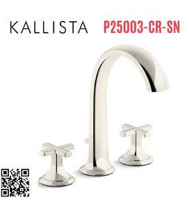 Vòi bồn tắm thân cao nóng lạnh Nickel Kallista P25003-CR-SN