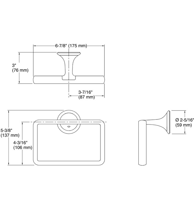 Vòng treo khăn màu Bronze Kallista P25013-00-BV