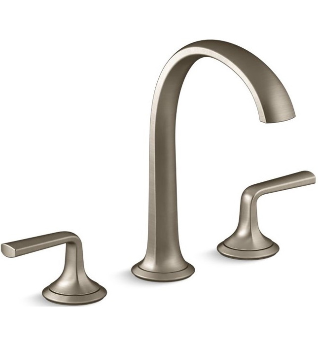 Vòi chậu rửa mặt 3 chân cổ vòm Chrome Kallista P25007-LV-CP