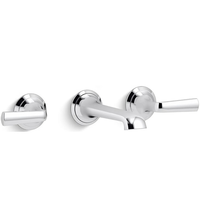 Vòi chậu rửa mặt 3 chân âm tường vàng Kallista P25011-LV-BAF