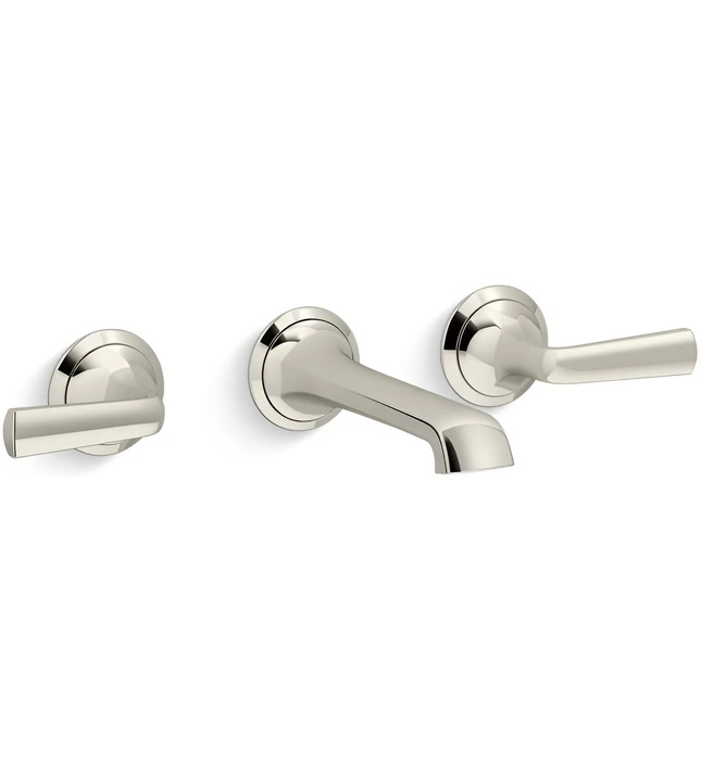 Vòi chậu rửa mặt 3 chân âm tường vàng Kallista P25011-LV-BAF