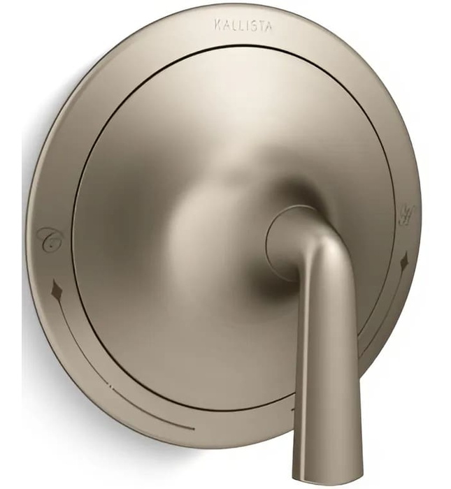 Mặt nạ điều chỉnh nhiệt độ sen tắm Nickel Kallista P25022-LV-SN