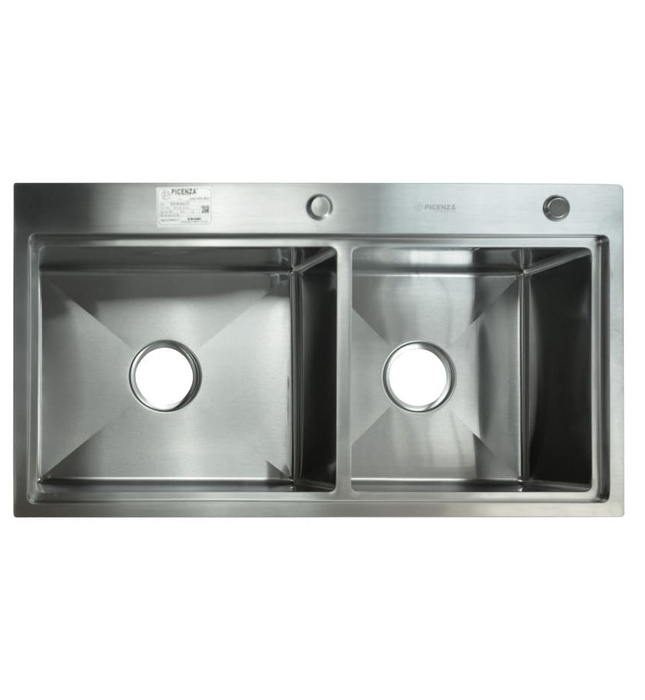 Chậu rửa bát inox 304 2 hố lệch Picenza HMHB 8446 - 615