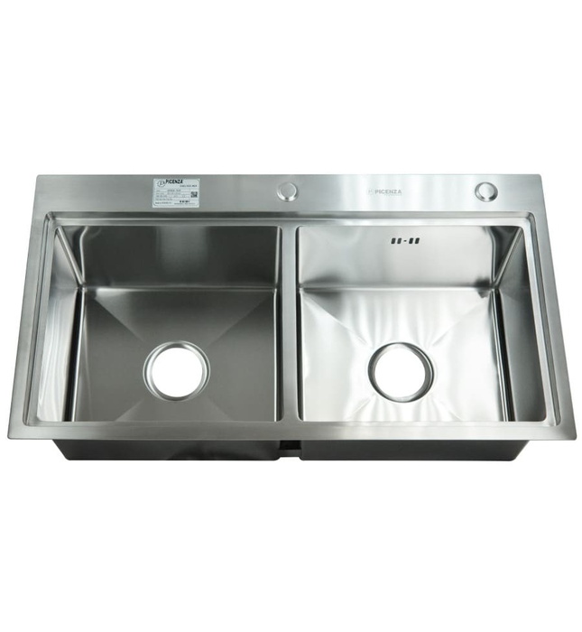 Chậu rửa bát inox 304 hạ bậc 2 hố cân Picenza HMHB 8848 - 616