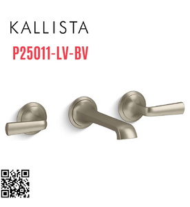 Vòi chậu rửa mặt 3 chân âm tường Bronze Kallista P25011-LV-BV