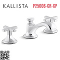 Vòi chậu rửa mặt 3 chân cổ thấp Chrome Kallista P25006-CR-CP