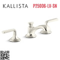 Vòi chậu rửa mặt 3 chân cổ thấp Nickel Kallista P25006-LV-SN