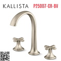 Vòi chậu rửa mặt 3 chân cổ vòm Bronze Kallista P25007-CR-BV