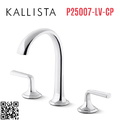Vòi chậu rửa mặt 3 chân cổ vòm Chrome Kallista P25007-LV-CP