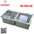 Chậu rửa bát Hanmade 2 hố cân Picenza HM 7843-616