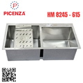 Chậu rửa bát inox 304 2 hố lệch Picenza HM 8245 - 615 