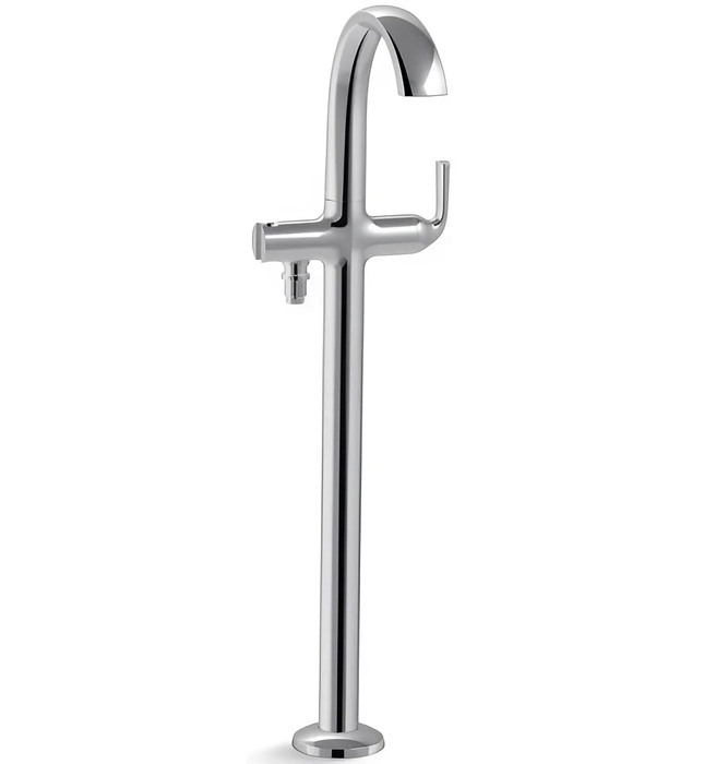 Vòi bồn tắm gắn sàn 1 lỗ nóng lạnh vàng Kallista P25088-00-BAF