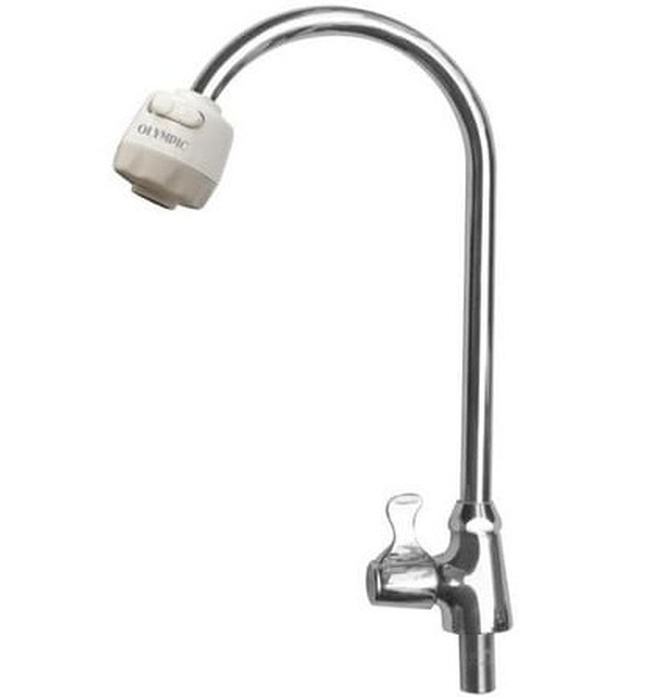 Vòi chậu rửa bát lạnh gắn chậu cần mềm Olympic V718C