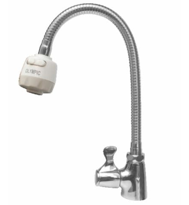 Vòi chậu rửa bát lạnh gắn chậu cần mềm Olympic V718M