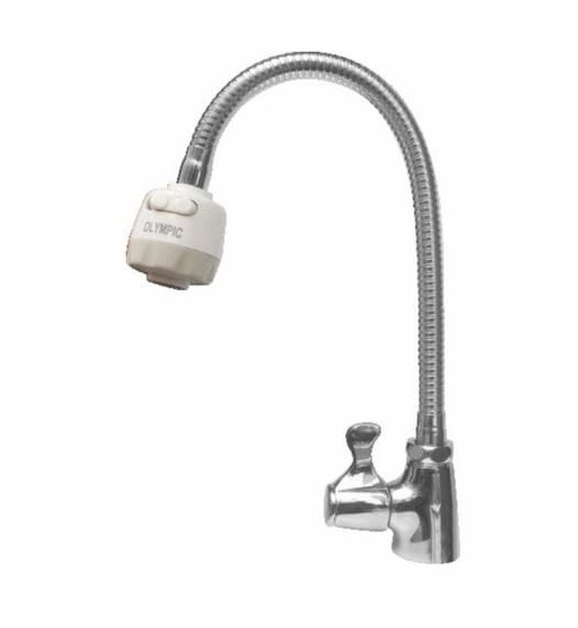 Vòi chậu rửa bát nóng lạnh gắn chậu cần mềm Olympic VN722