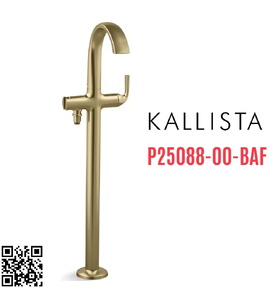 Vòi bồn tắm gắn sàn 1 lỗ nóng lạnh vàng Kallista P25088-00-BAF